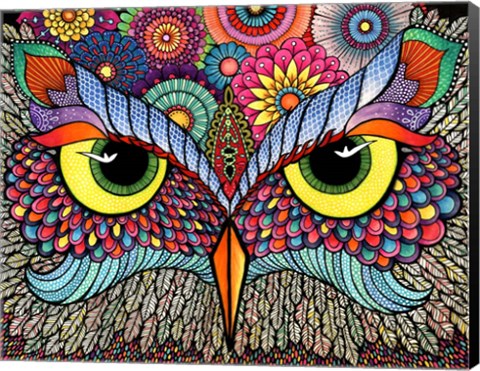 Framed Owl Face Print