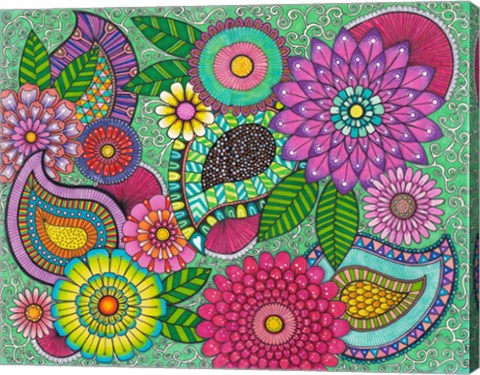Framed Paisley Garden Print