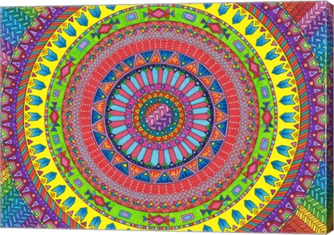 Framed Aztec Rainbow Print