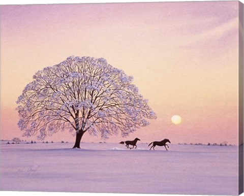 Framed Winter&#39;s Evening Print