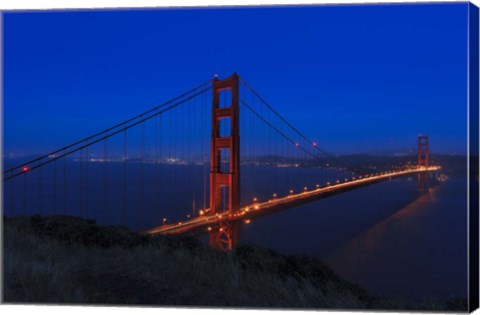 Framed Golden Gate bridge at Night Print