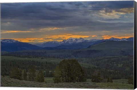 Framed Yellowstone Sunrise Print