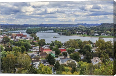 Framed Marietta Oh And Ohio River Print