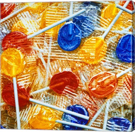 Framed Lollipops Print