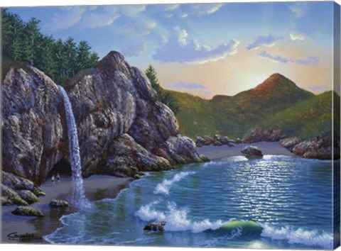 Framed Mc Way Cove Sunset Print