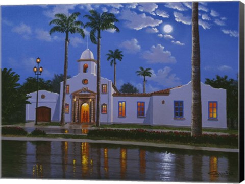 Framed Boca Raton Town Hall, FL Print