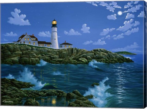 Framed Portland Head Light Print