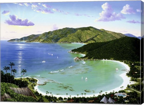 Framed Little Dix Bay - Virgin Islands Print