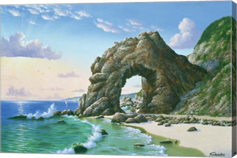 Framed Arch Near Topanga Beach 1905 Print