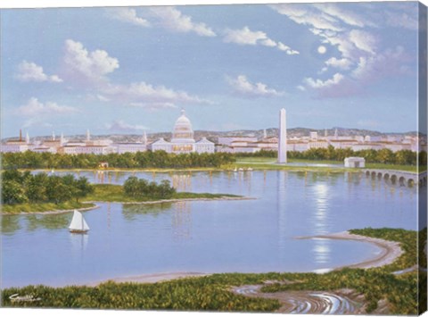 Framed Washington, D. C. In 1885 Print