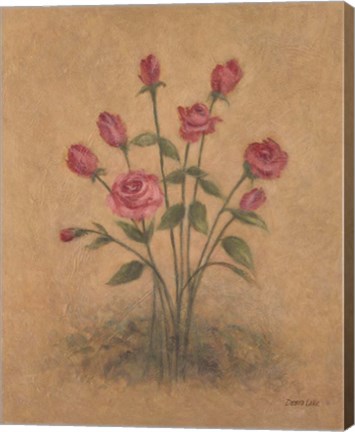 Framed Bunch of Red Roses Print