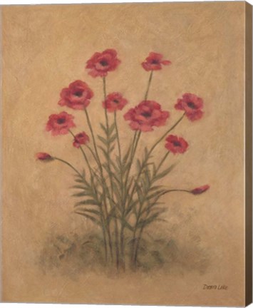 Framed Bunch of Red Poppies Print