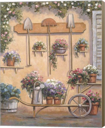 Framed Pot OF Flowers 2 Print