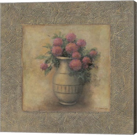 Framed Red Flowers In Vase Print