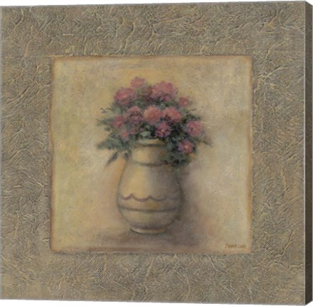 Framed Red Flowers In Vase 2 Print