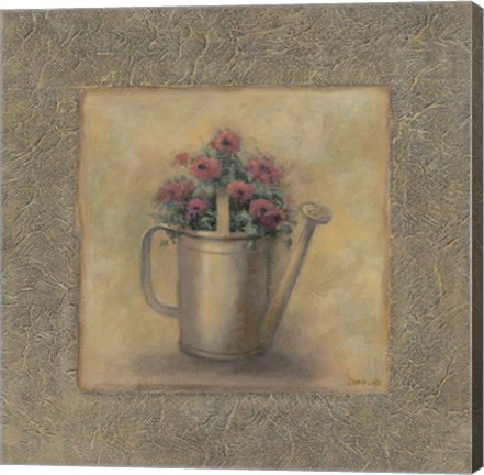 Framed Flowers In A Watering Can Print