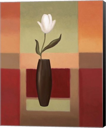 Framed Black Vase 1 Print