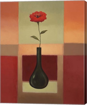 Framed Black Vase 2 Print