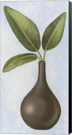 Framed Black On Blue Trio Print