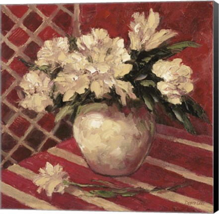 Framed Peonies In Vase Print