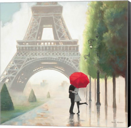 Framed Paris Romance II Print