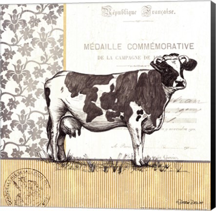 Framed Vintage Cow Print