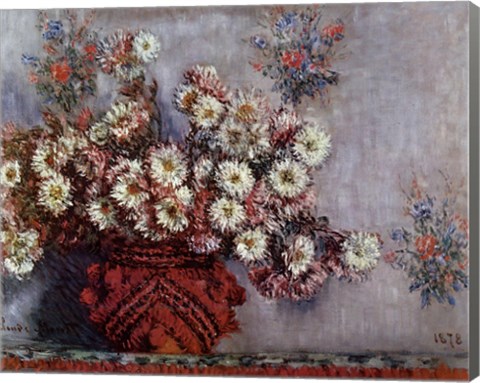Framed Chrysanthemums, 1878 Print