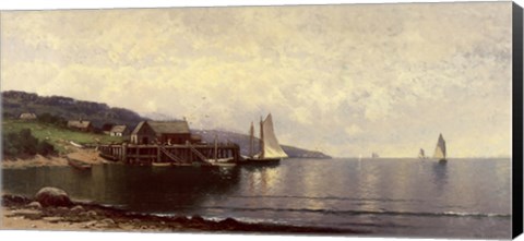 Framed Landing, Bailey Island Me Print