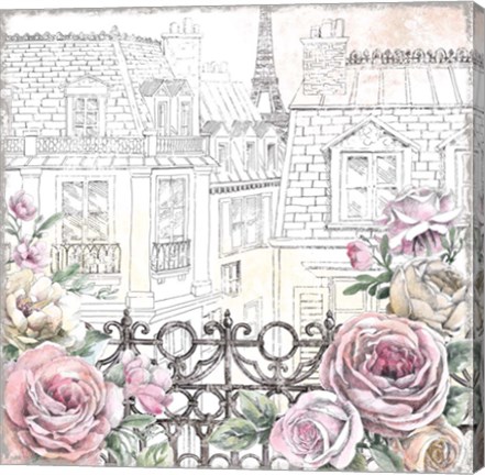 Framed Paris Roses II Print