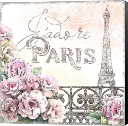 Framed Paris Roses III Print