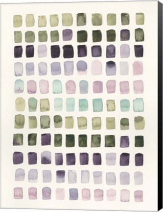 Framed Serene Color Swatches I Print