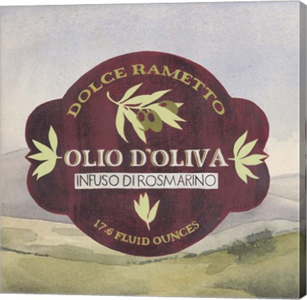 Framed Olive Oil Labels II Print