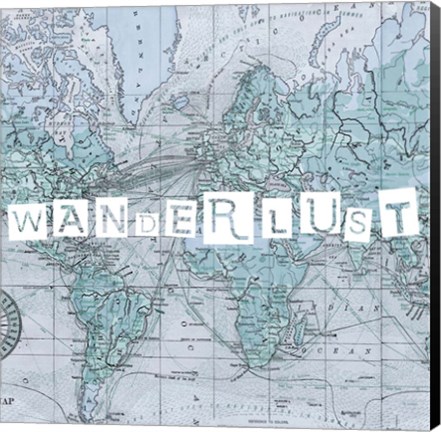 Framed Map Words V Print