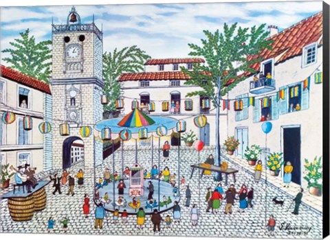 Framed Village Feast Print