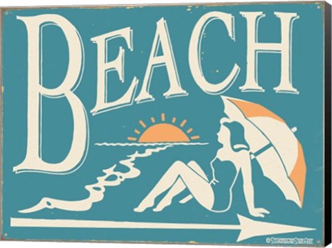 Framed To The Beach Print