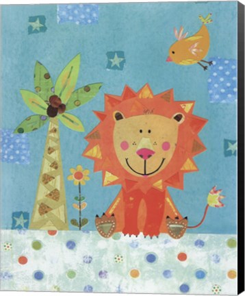 Framed Paper Lion Print