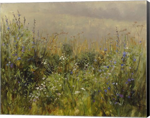 Framed Wildflowers in the Mist Print