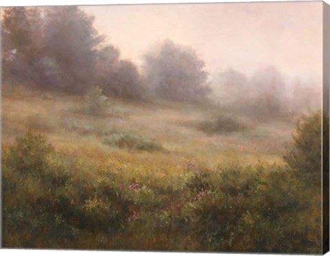 Framed Meadow In Mist Print