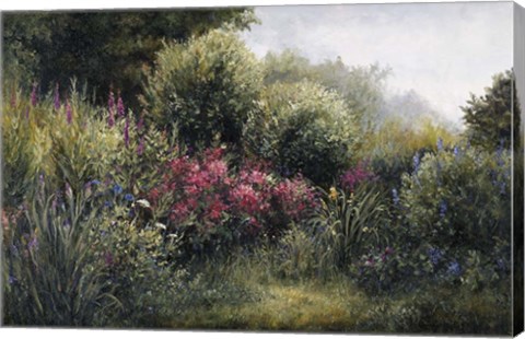 Framed Field Of Flowers Print