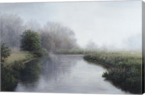 Framed Foggy River Print