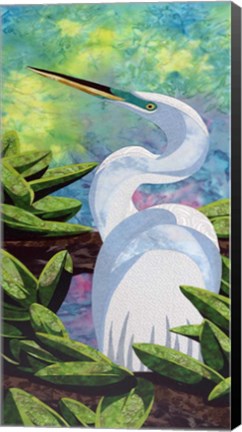 Framed Great Egret Print