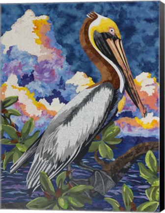 Framed Pelican Print
