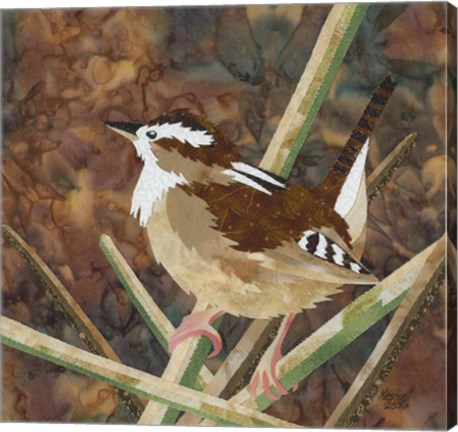 Framed Marsh Wren Print