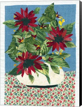 Framed Red Flowers Print