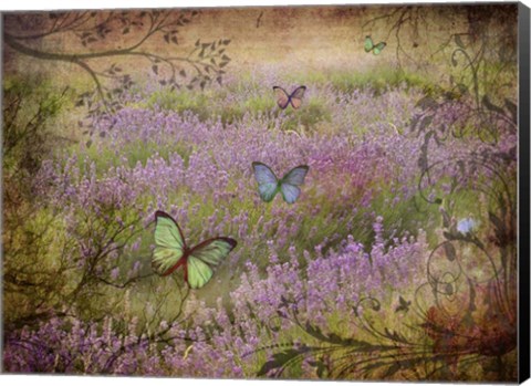 Framed Butterfly Garden Print
