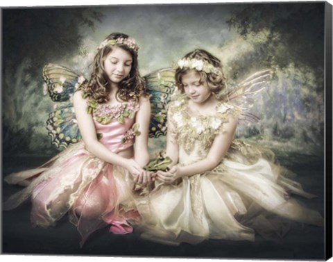 Framed Frog and Princesses Print