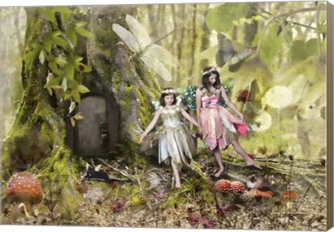 Framed Frolicking Fairies Print