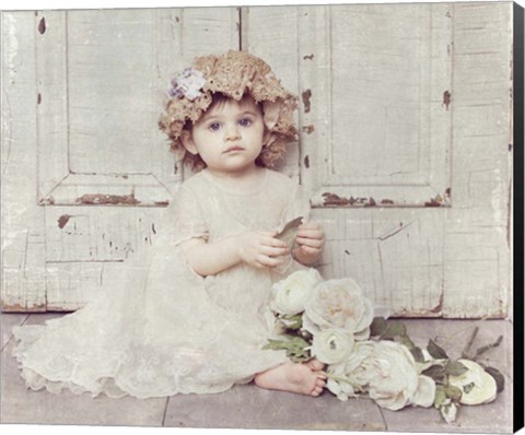 Framed Victorian Baby on Porch Print