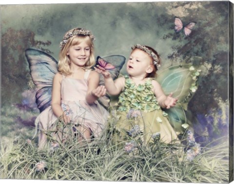 Framed Catching Butterflies Print