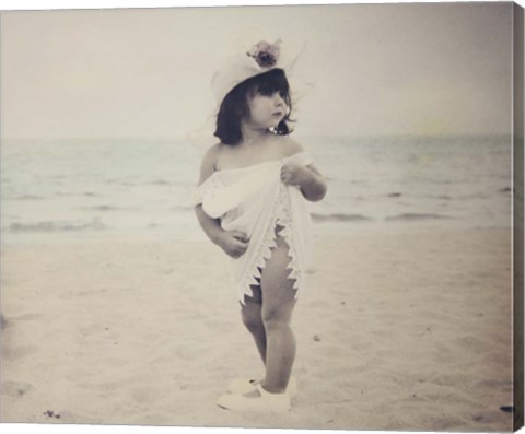 Framed Victorian Beach Baby Print